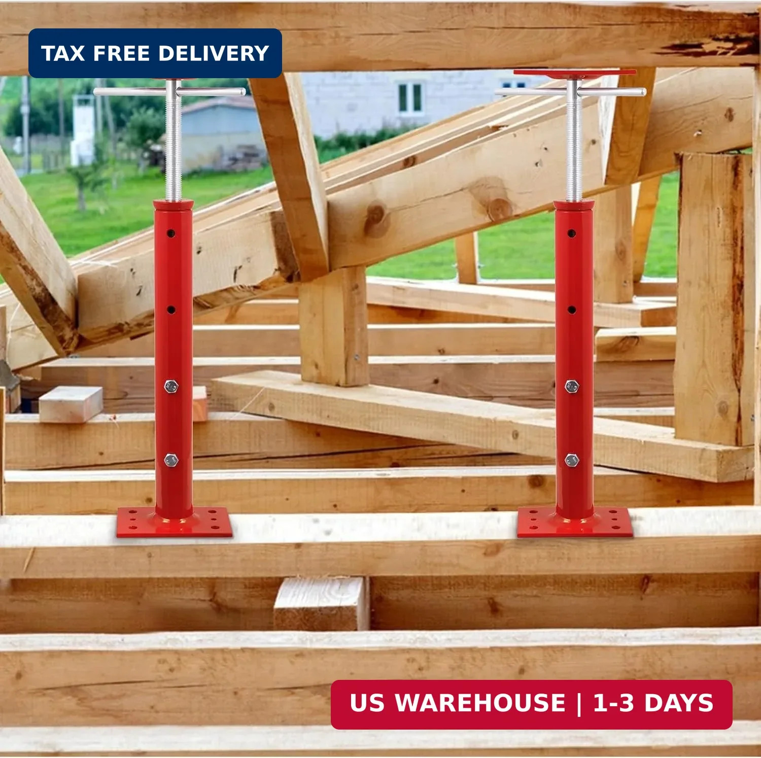 4 Pack House Jacks for Leveling 19”-36”Adjustable Support Jack | 17636LBS Max