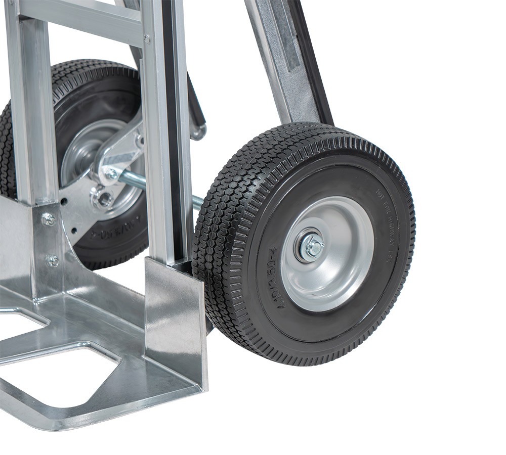 2Pk Aluminum Hand Truck Dolly w/ Dual Handle and 10″ Caster Wheels – 600lbs