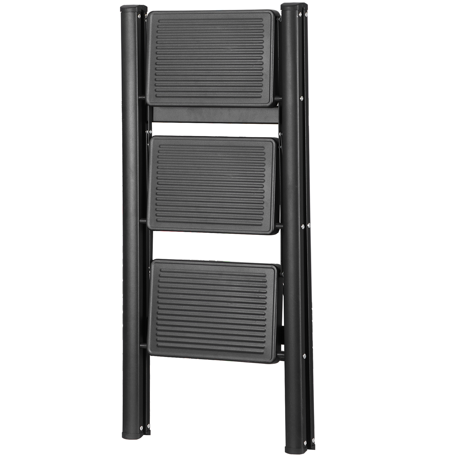 3 Step Ladder Handgrip Folding Step Stool Ladders Anti-Slip Wide Pedal Safety