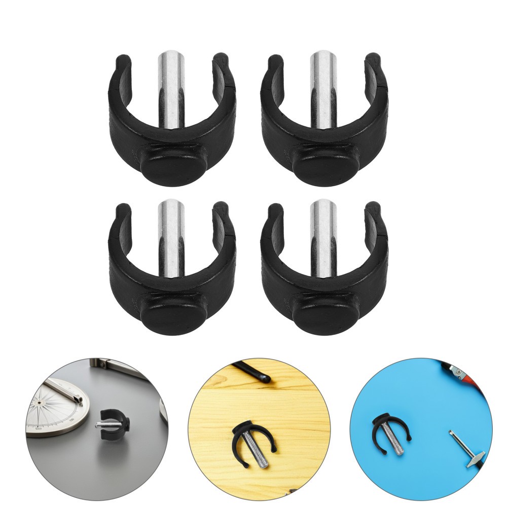12Pcs Quick Install Black Metal C Clamps for Walking Cane Replacement and Repair