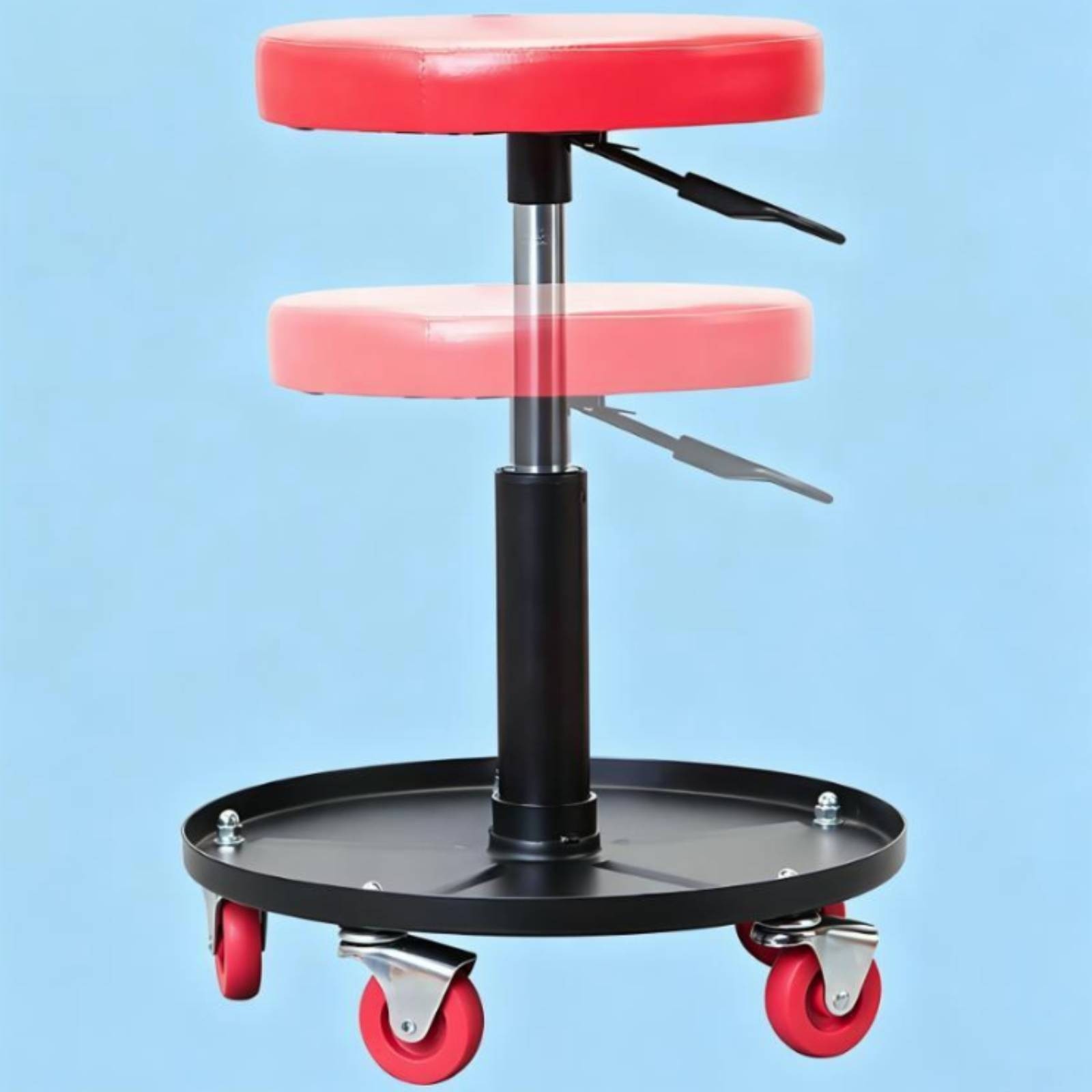Rolling Mechanic Stool Rotating Casters Adjustable Mechanic Stool for Mechanics