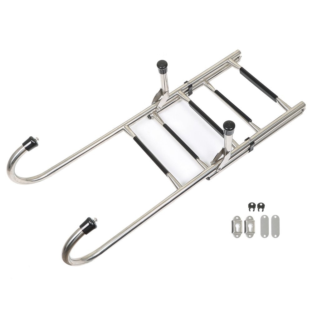 2/3/4/5 Steps Boarding Ladder Stainless Steel Telescoping Foldable Marine Ladder