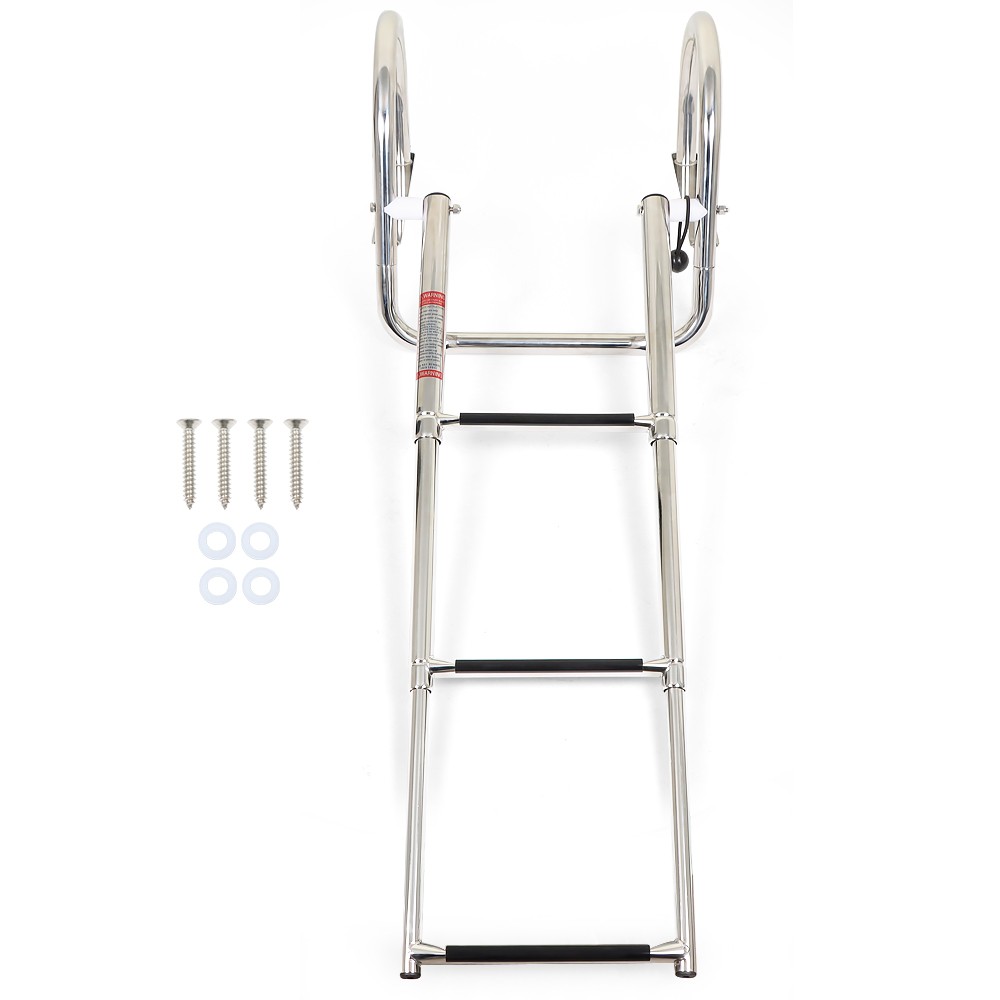 New Boat Ladder Stainless Steel Telescoping Folding Dock Ladder 2/3/4/5-Steps