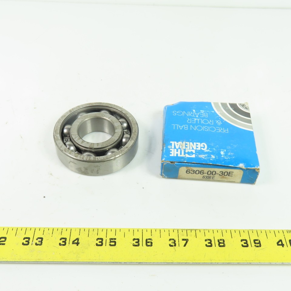 The General 6306-00-30E Precision Ball Bearing 6306E Open 72mm Od 30mm Bore