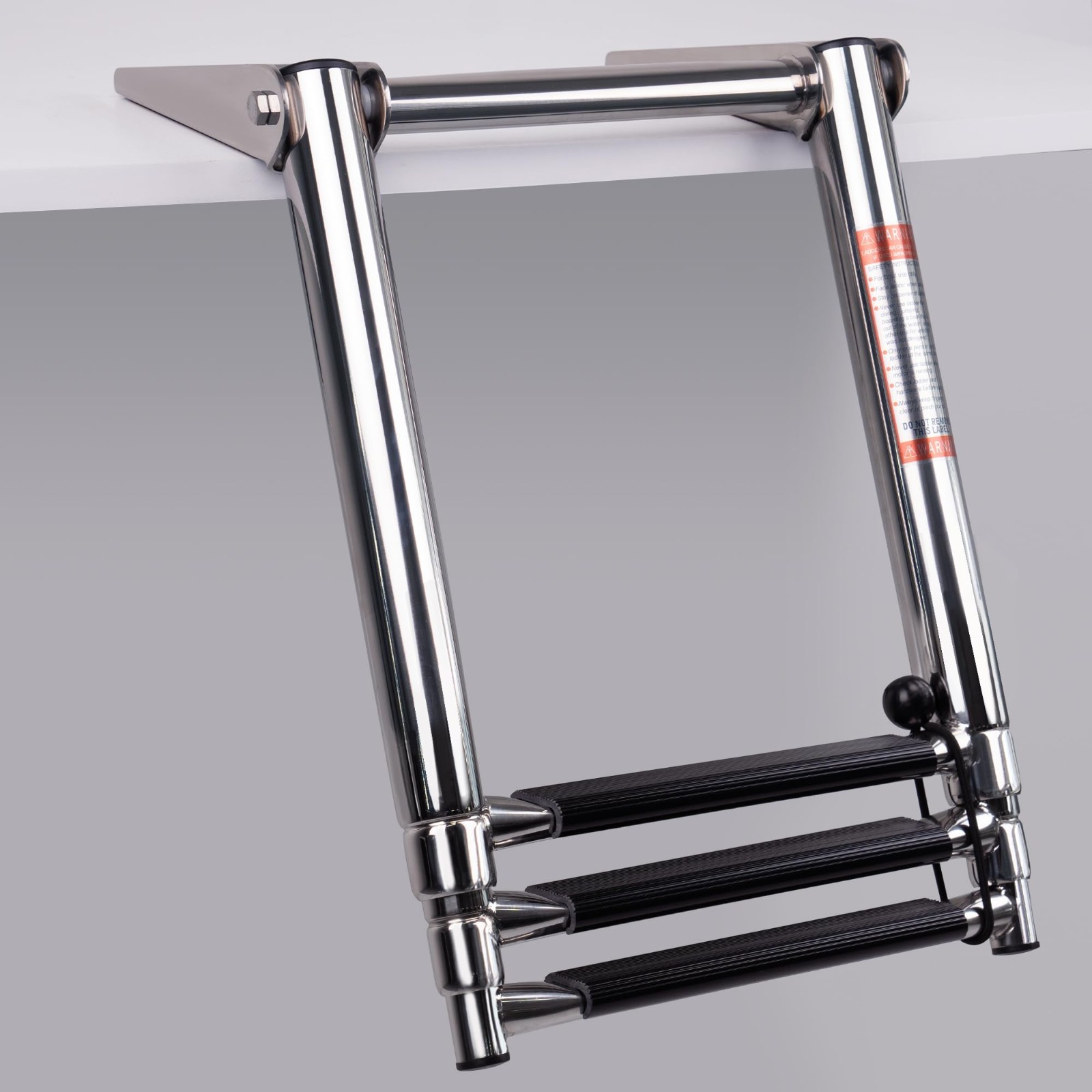 Boat Ladder 3 Step,Stainless Steel Telescoping Heavy Duty Pontoon Swim Boarding