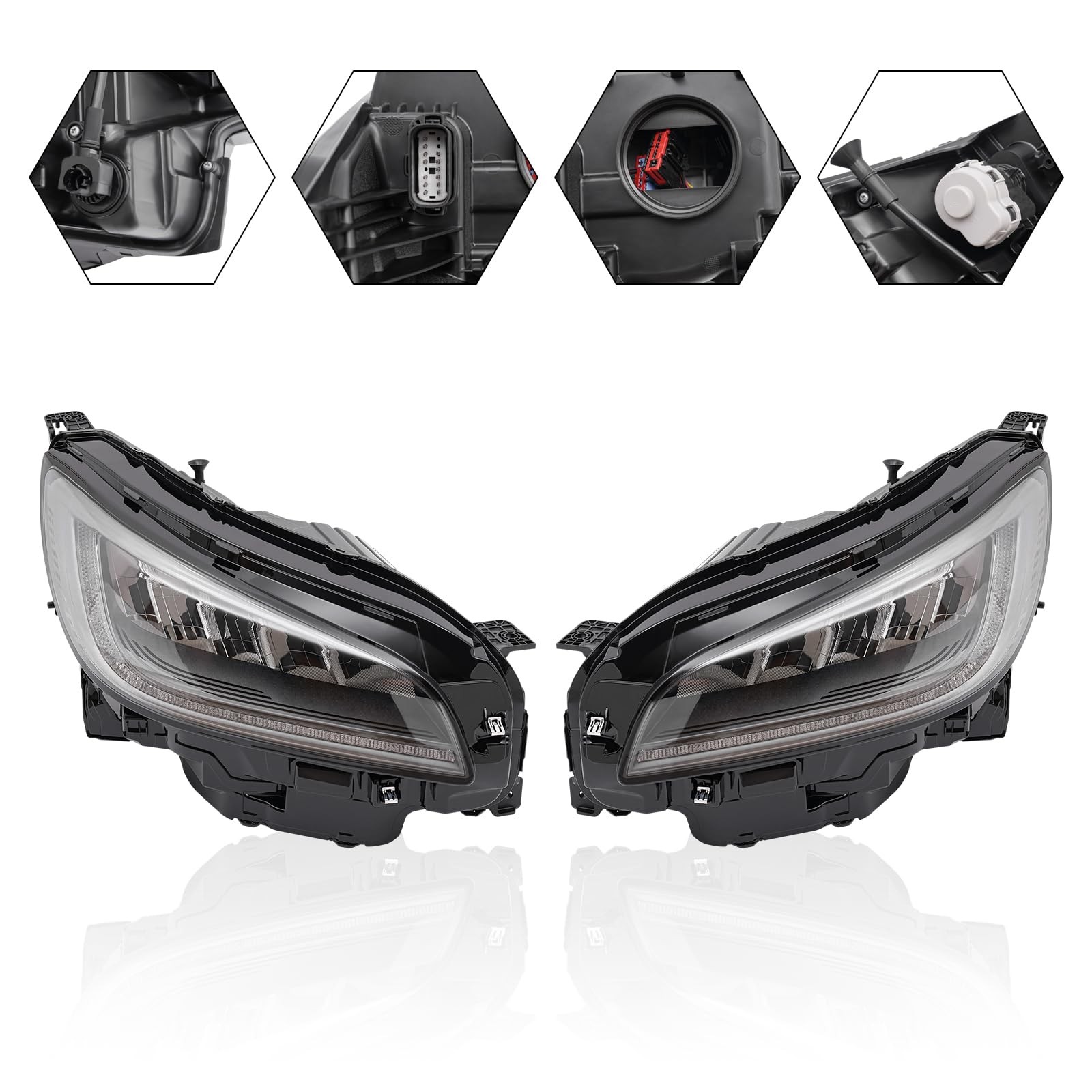 LED Headlight Bulbs 2020-22 Lincoln Corsair LH RH Projector Headlamp LJ7Z13008J
