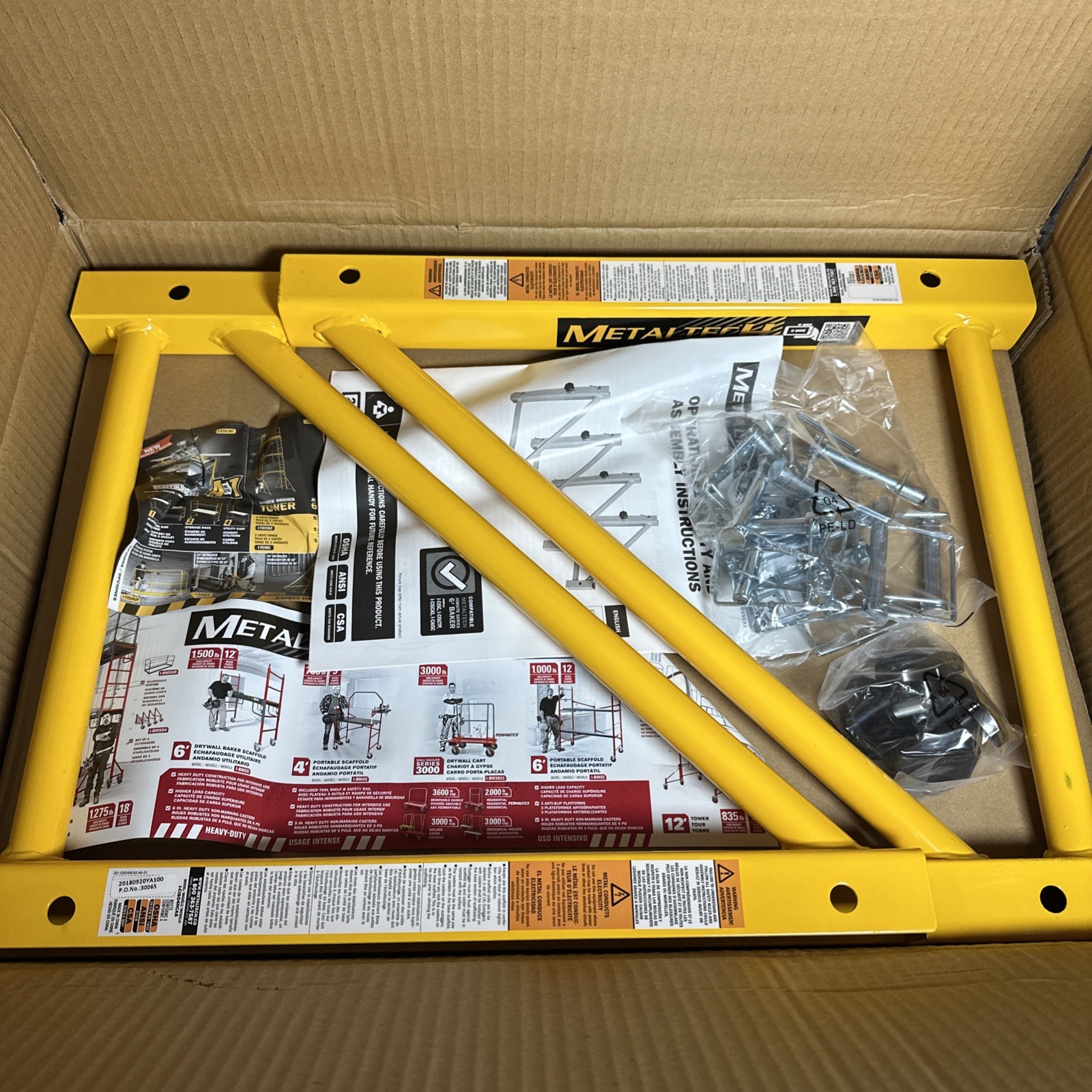 Metaltech I-CISO4NCAS Jobsite Series 14″ Outriggers Set of 4 Yellow NEW OPEN BOX