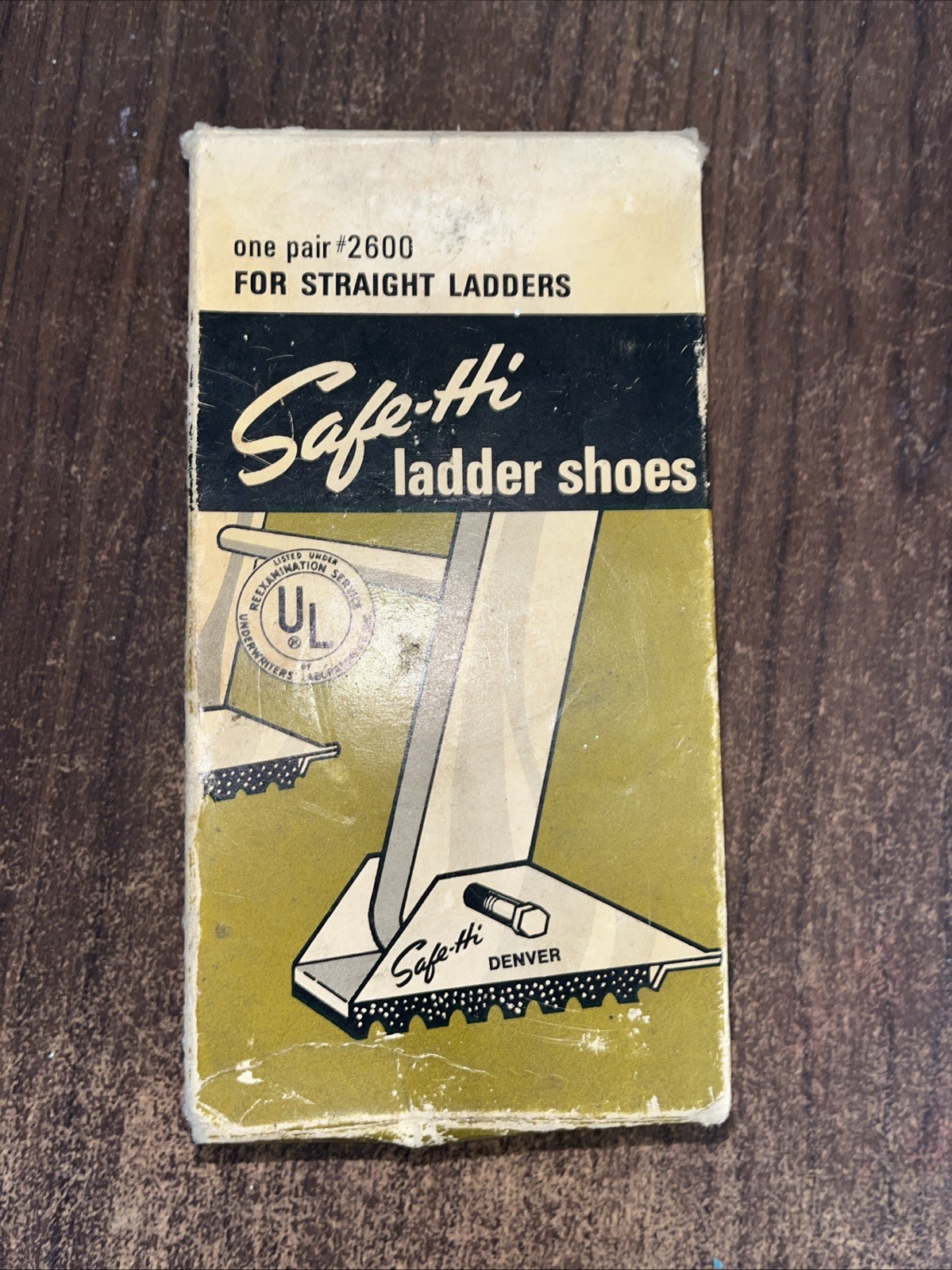 Vintage Safe-Hi Ladder Shoes #2600 in Original Box W Instructions No Screws