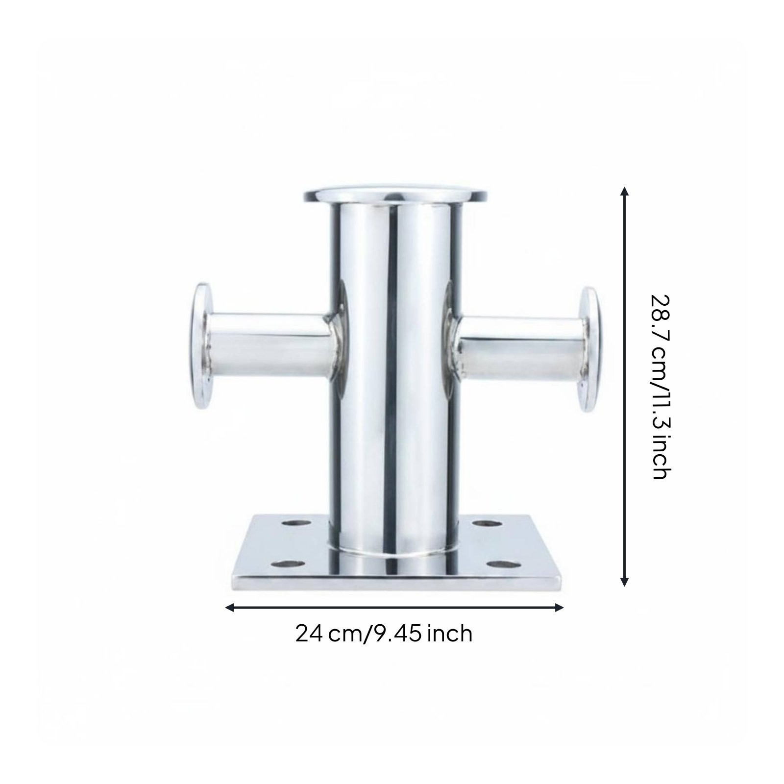 Cross Docking Bollard Polished Finish Stainless Steel Dock Bollard for Marina