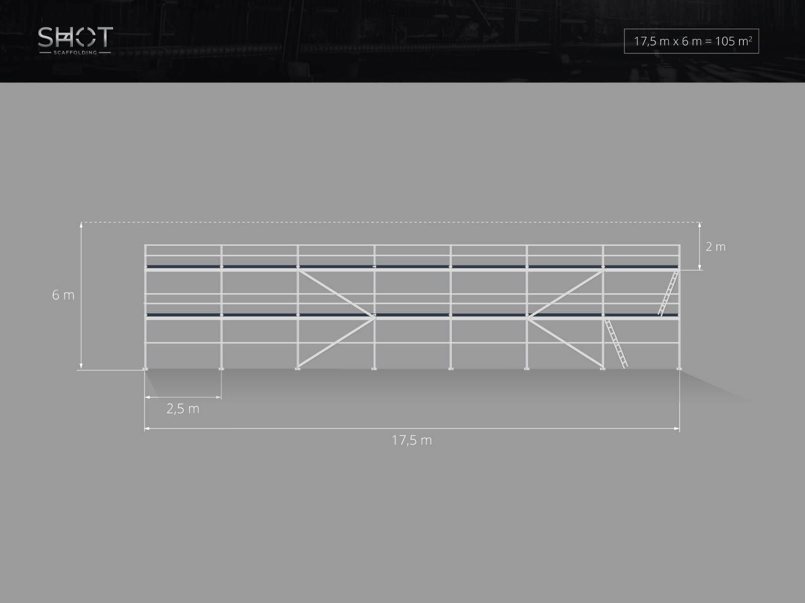 NEW Alu-scaff 74 aluminum scaffolding 112 sqm scaffolding robust floor
