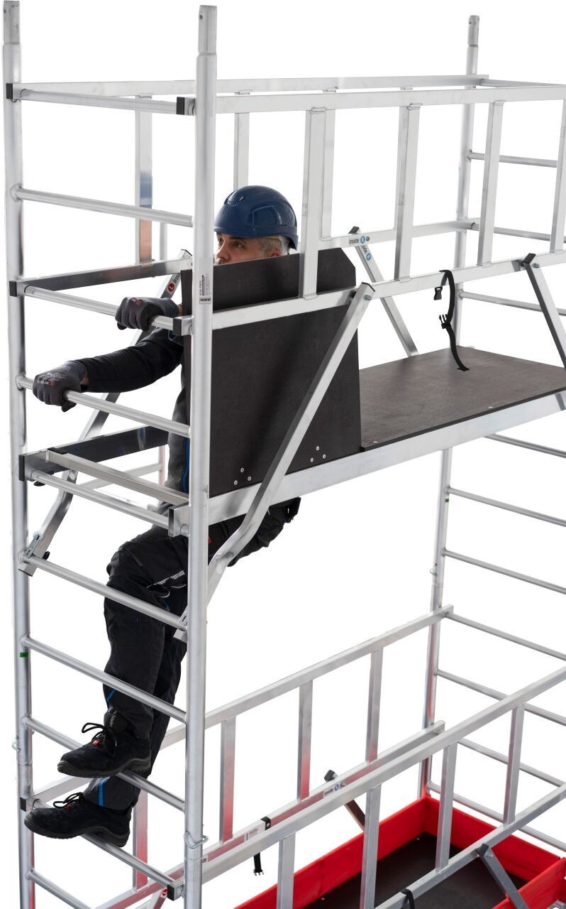 KRAUSE PROTEC XXL aluminum rolling scaffold – working height 10.30 m –…