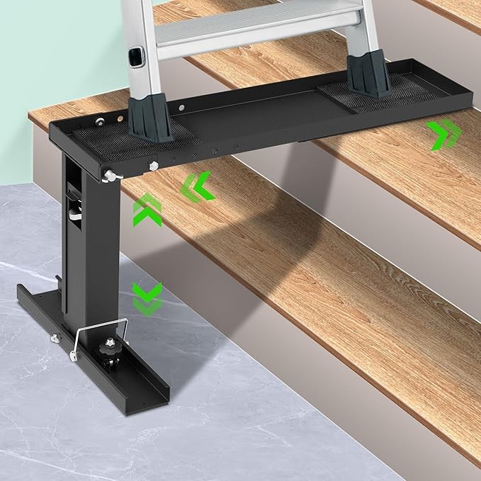 Ladder Leveler 880lb Capacity Adjustable Stabilizer for Extension Ladders Black