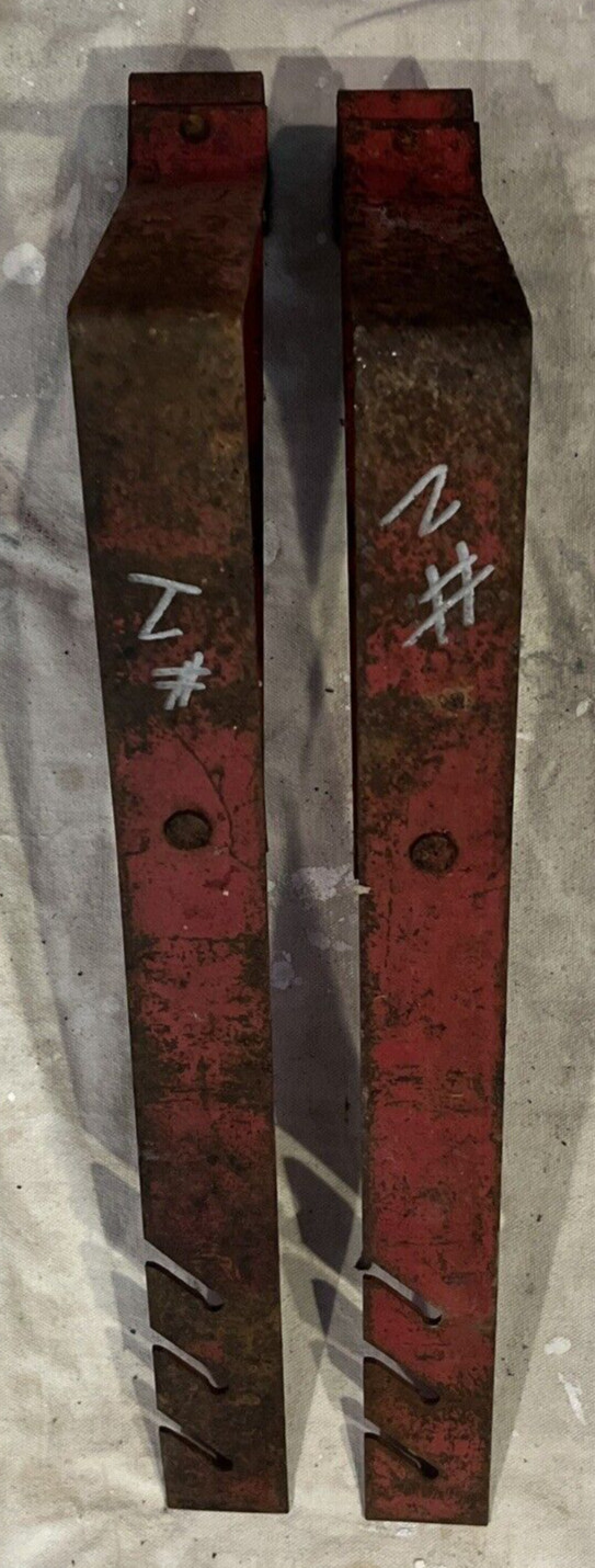 Qual-Craft Steel Fixed Roof Bracket Set of 2 Red Paint Missing No Label Redo