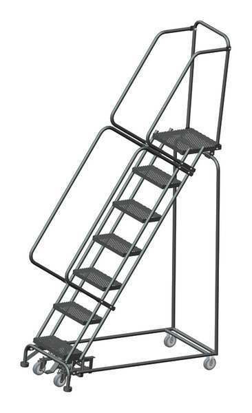 NEW! Ballymore 103 in H Steel Rolling Ladder, 7 Steps, 450 lb Load Cap!!