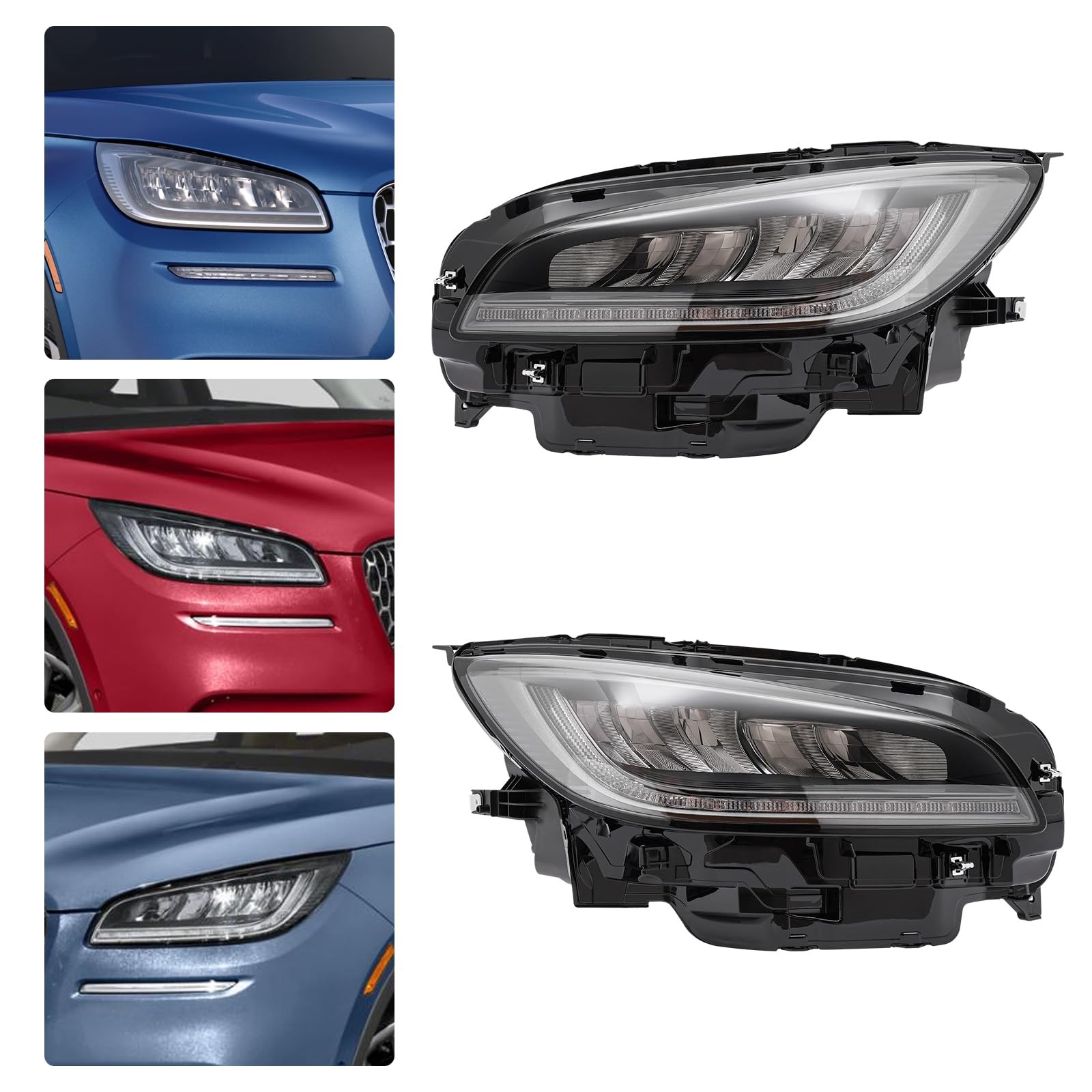 LED Headlight Bulbs 2020-22 Lincoln Corsair LH RH Projector Headlamp LJ7Z13008J
