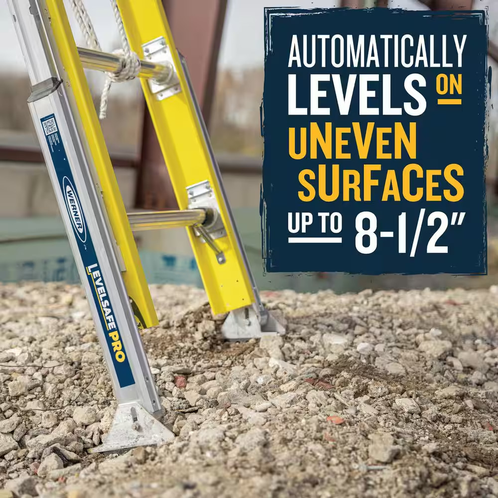 Level Safe Pro Automatic Leveling Accessory for Extension Ladders