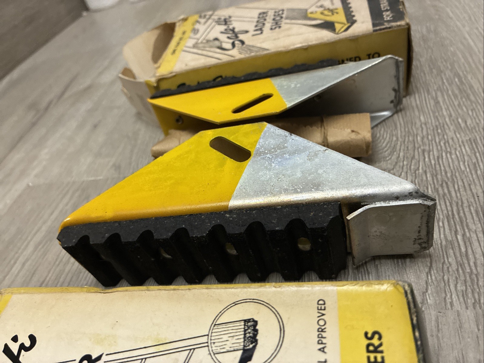 (3) Vintage NOS Safe-Hi Ladder Shoes No 600 & 601