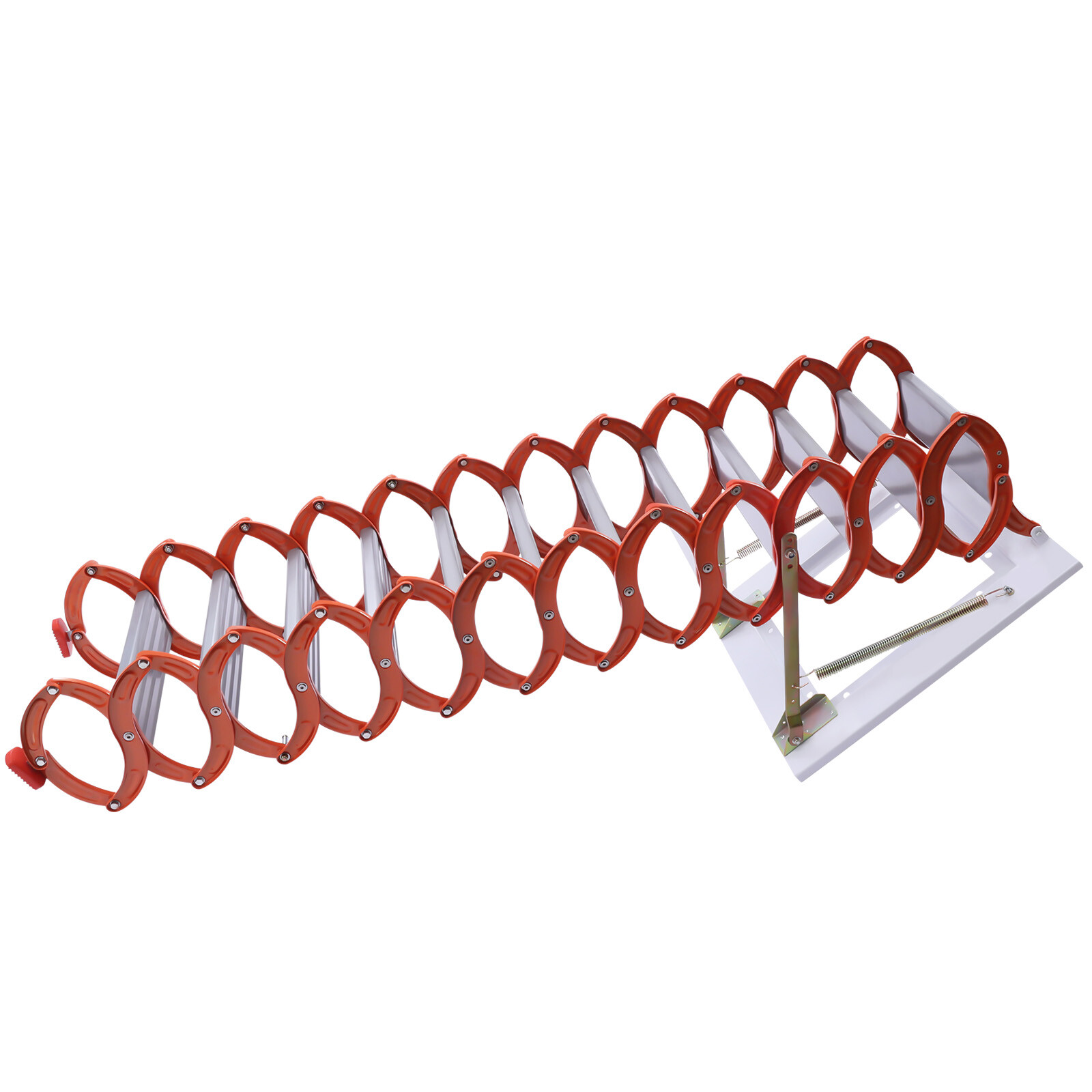 Attic Ladder Pull Down System, 12 Steps Aluminum Magnesium Alloy Attic Stairs