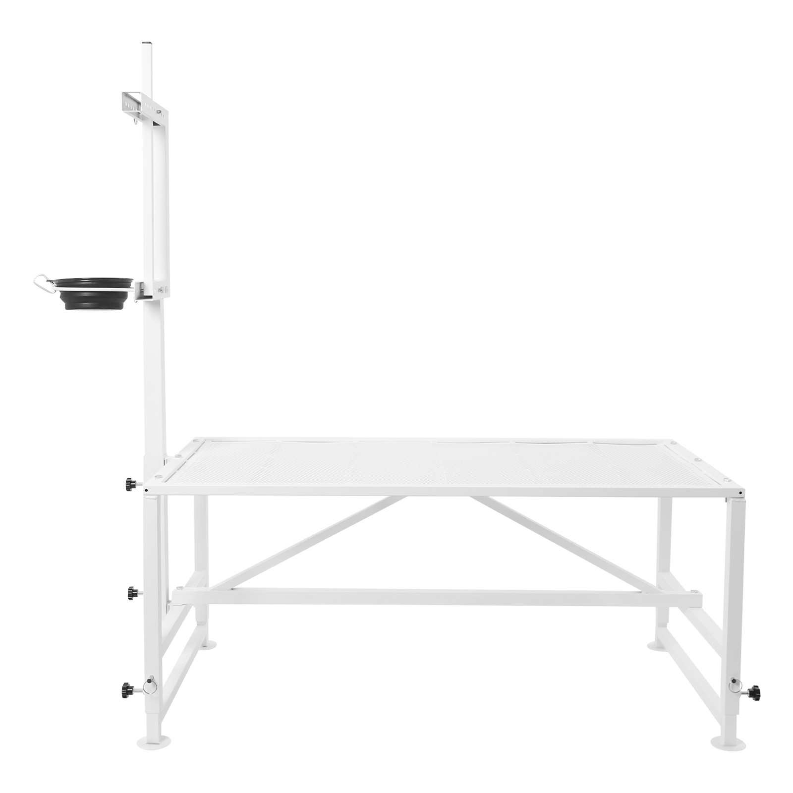 Metal Goat Stand for Goat Milk & Sheep Trimming w/ Headpiece & Feeding Bin