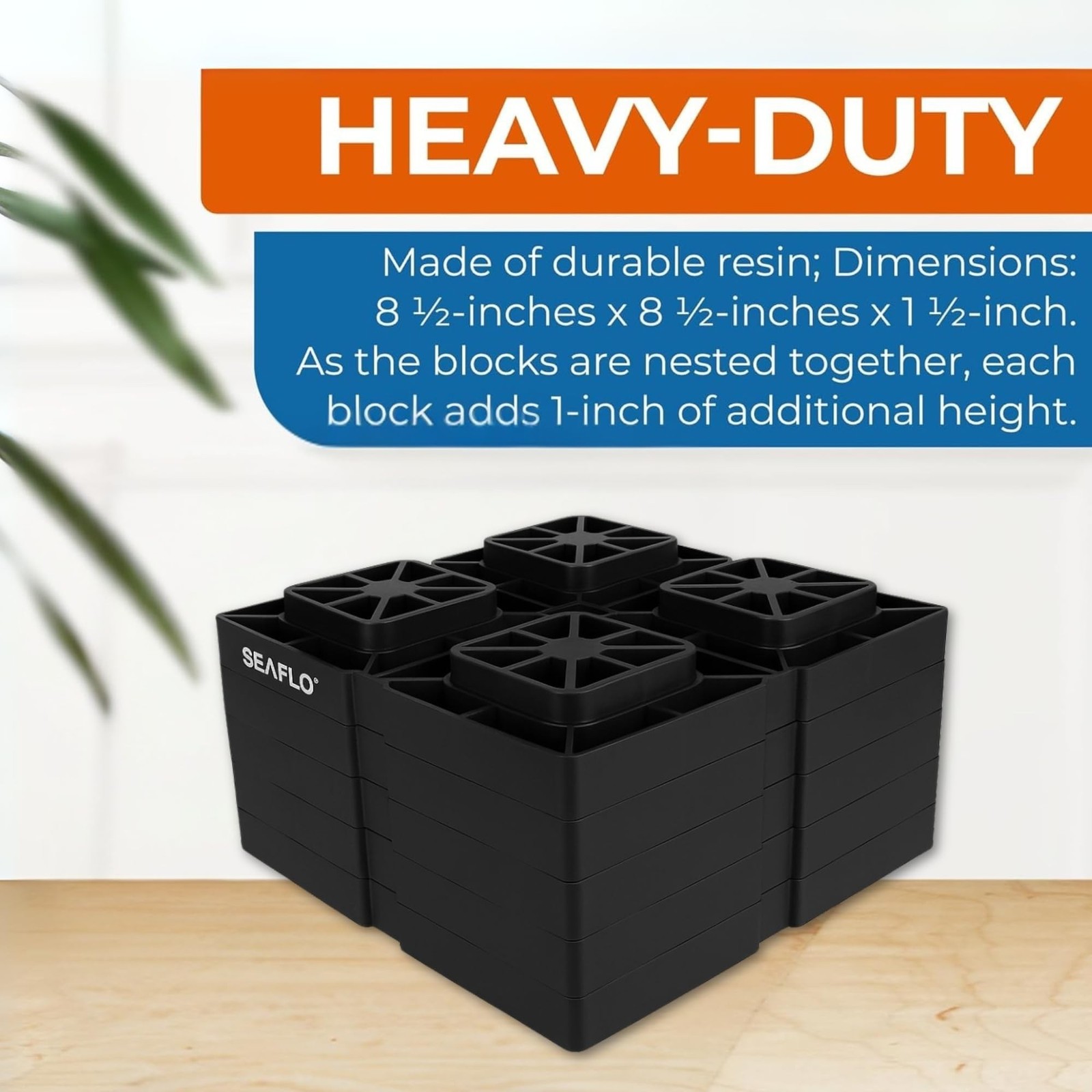 SEAFLO Heavy-Duty RV Leveling Blocks – Maximum Strength & Stability for Motor…