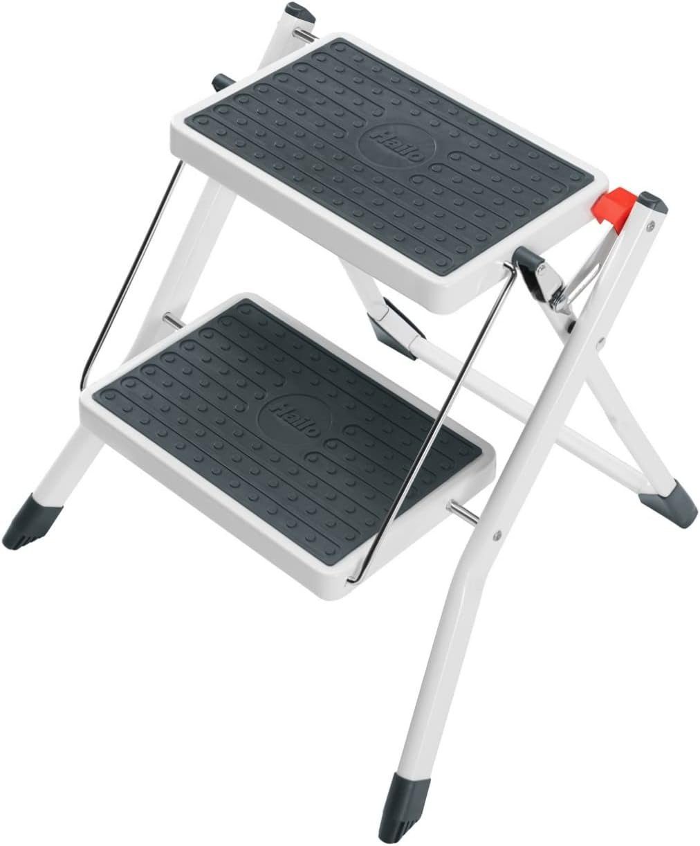MK60 Mini Steel Step Stool – 330 Lb Capacity, Anti-Slip, Compact Design