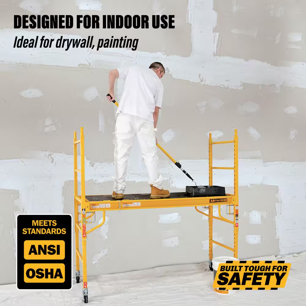 Safeclimb 6 Ft. Baker Scaffold with Platform and Included Trap Door, 1250 Lbs. L