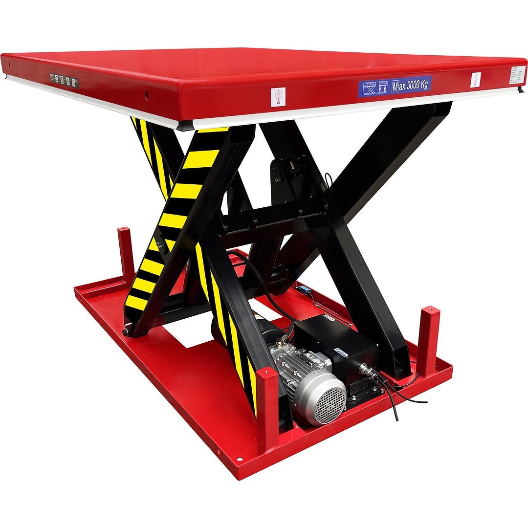 Electric Hydraulic Scissor Lift Table With Foot Pedal, 13,200 lb., 67″ x 47-1/4