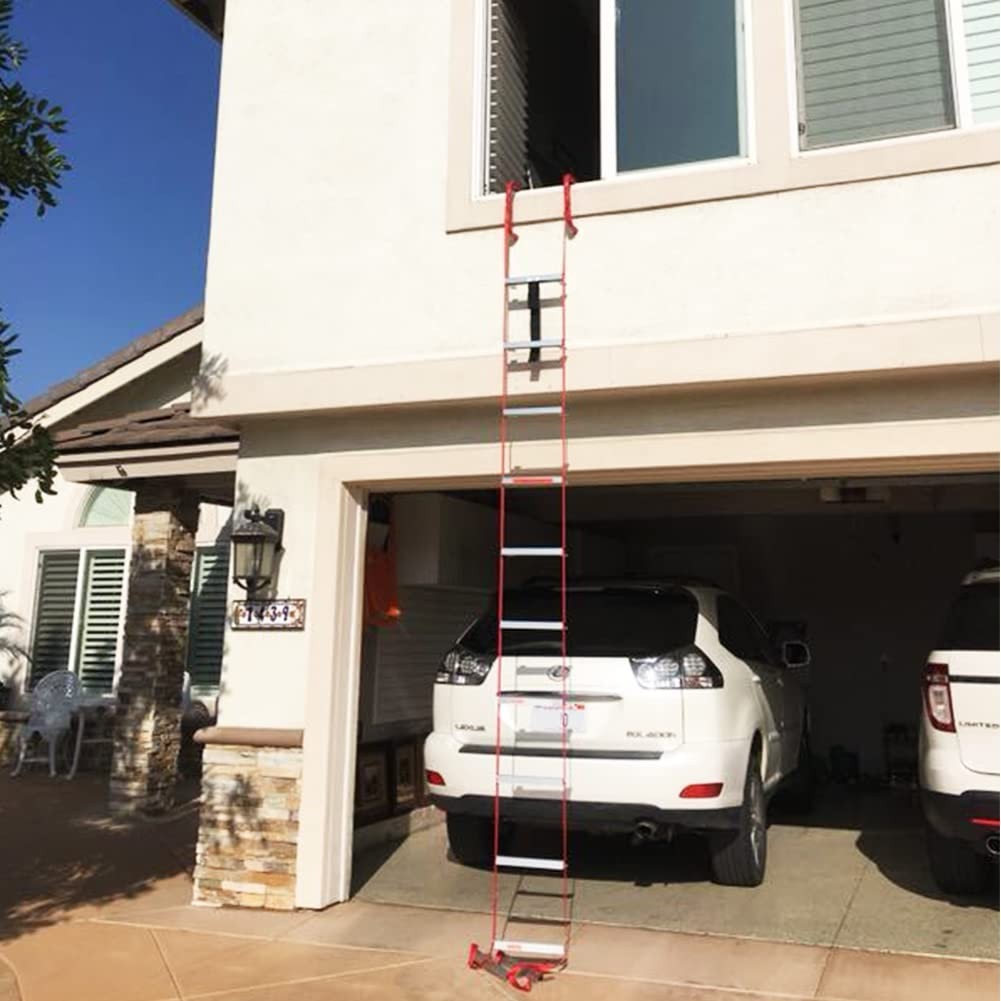 Hausse Retractable 2 Story Fire Escape Ladder 13 Feet 724190825600