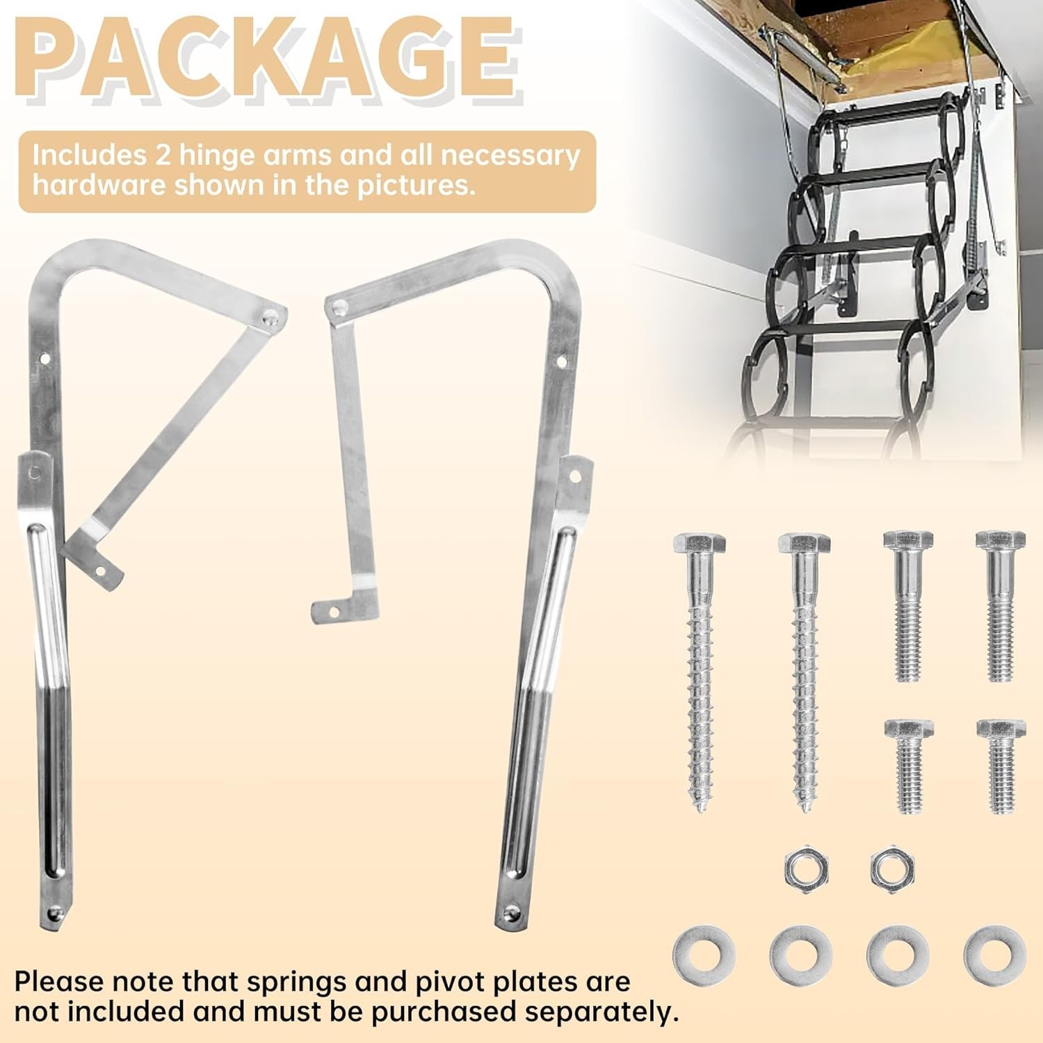 Reliable 55-1 Attic Ladder Hinge Arms Set – Improve Stability & Safety