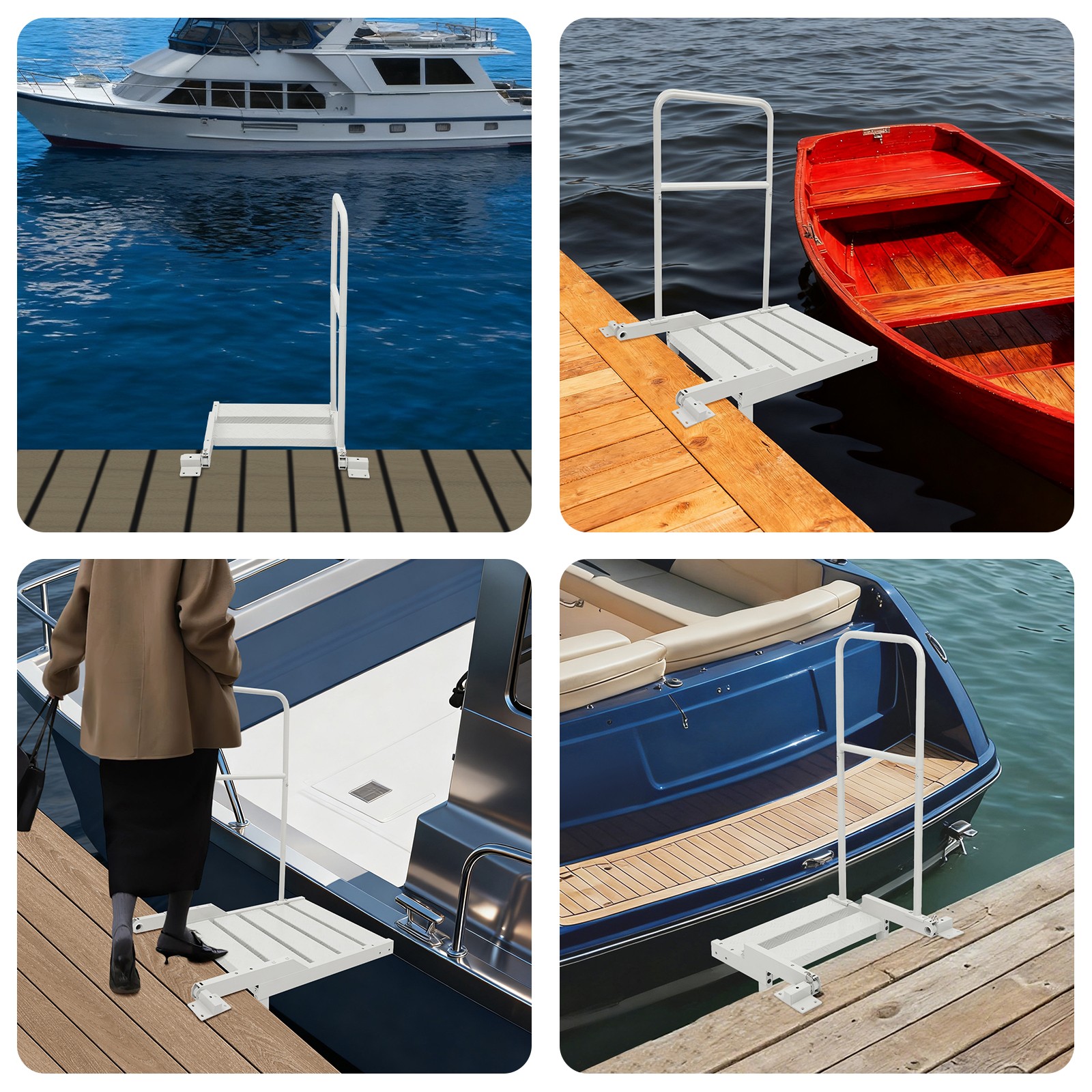 Aluminum Alloy Boat Boarding Platform Boat Boarding Tool 150kg/330.69lbs Load
