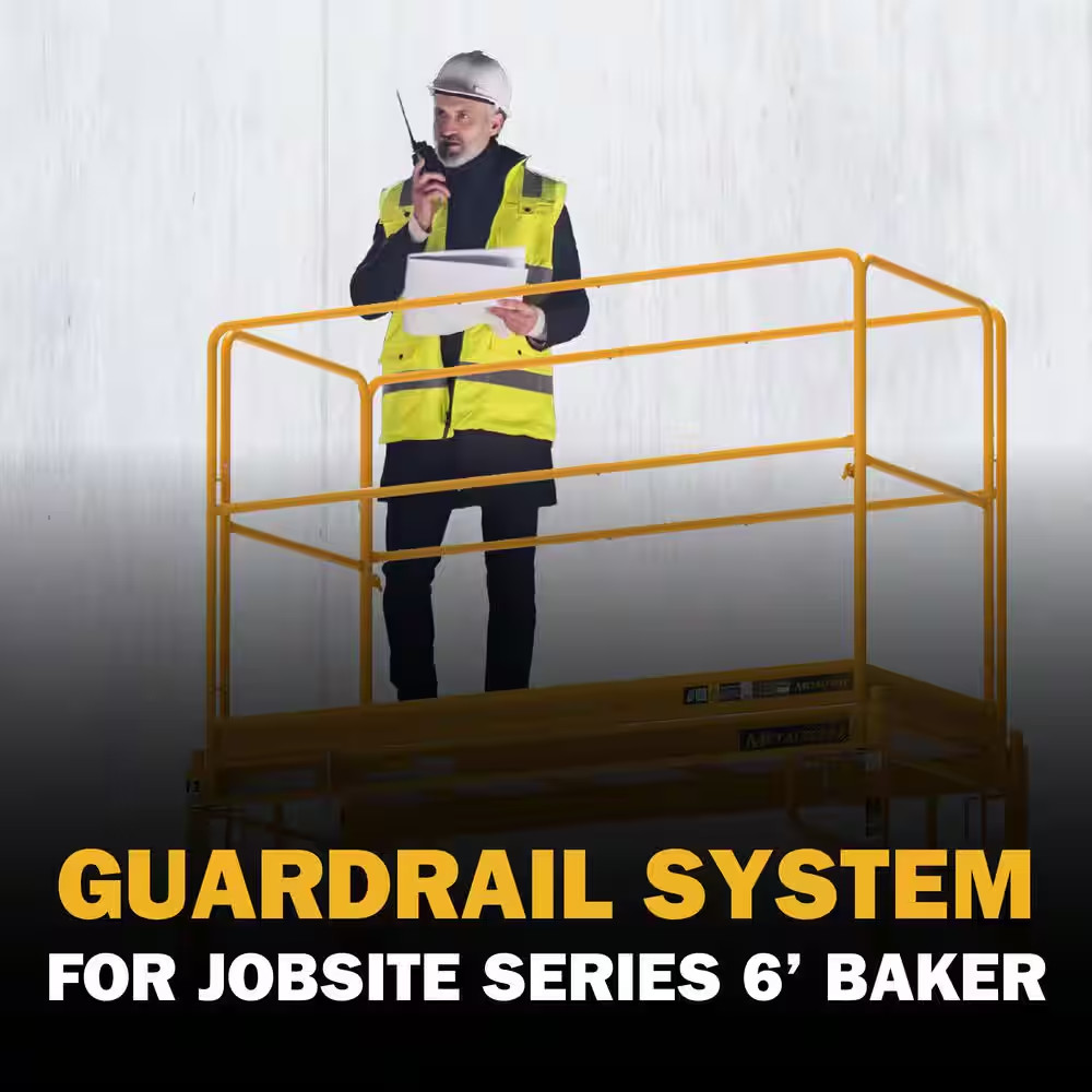 6 Ft. X 2.5 Ft. X 3.4 Ft. Steel Scaffold Guardrails System, Parts/Accessories fo