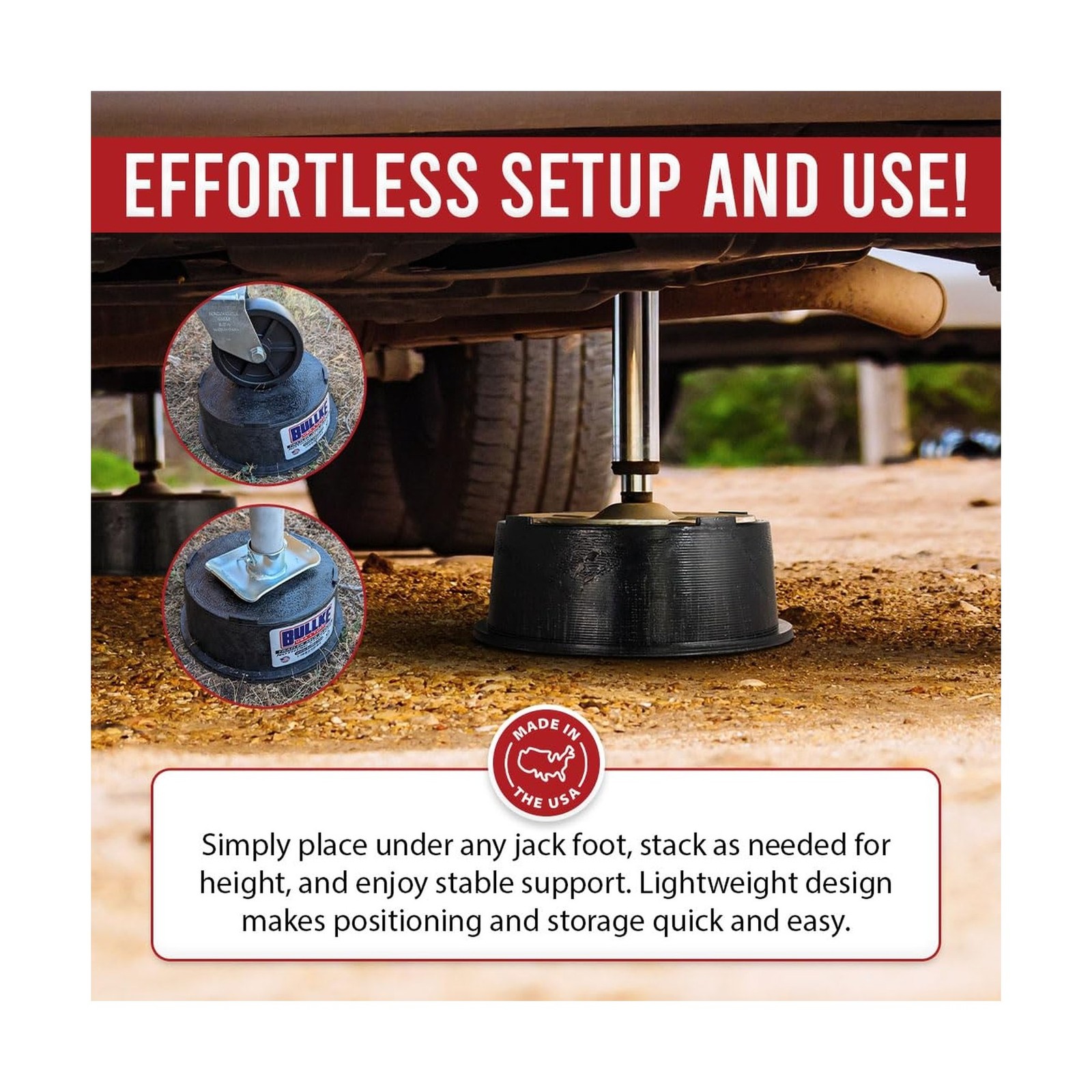 USA-Made Trailer Leveling Blocks – for RV and Camper, Heavy Duty Jack Pads, S…