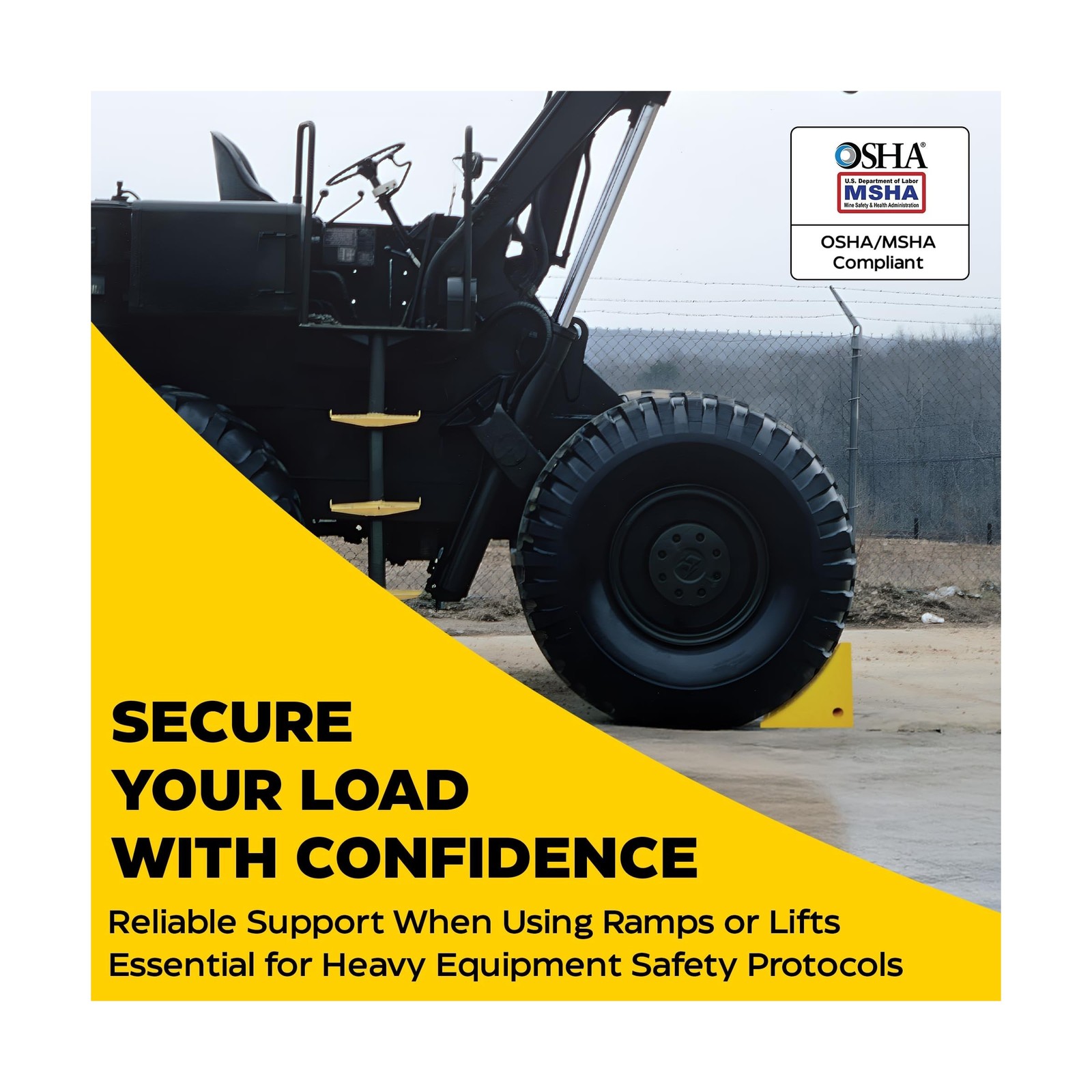 ESCO 12593 Wheel Chock 60 Ton | Heavy-Duty Wheel Chocks for Trailers, Trucks …