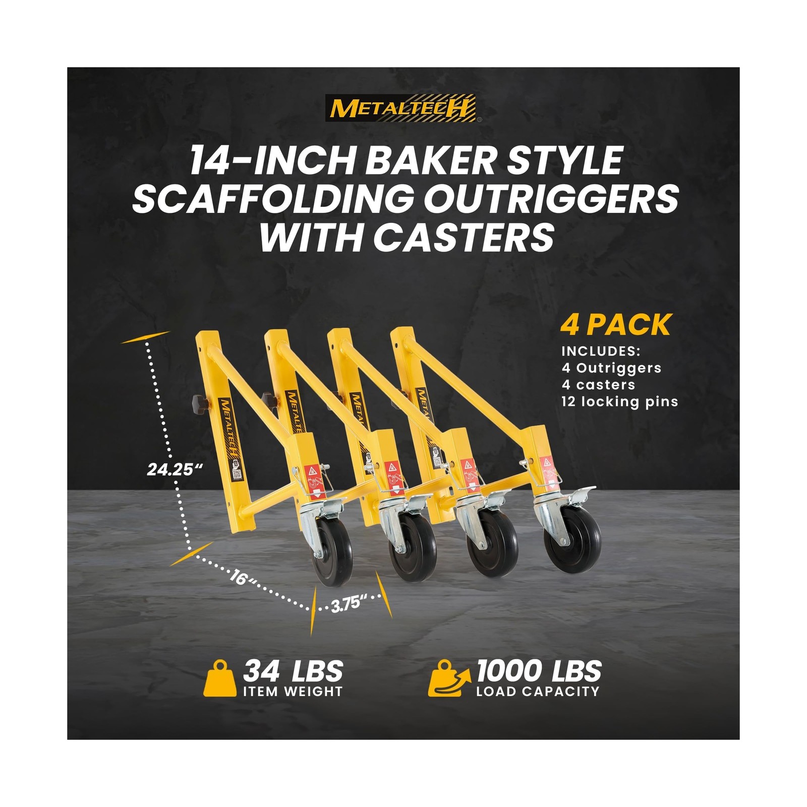 MetalTech 4 Pack Scaffold Outriggers, Baker Style Scaffolding A… FAST USA SHIP