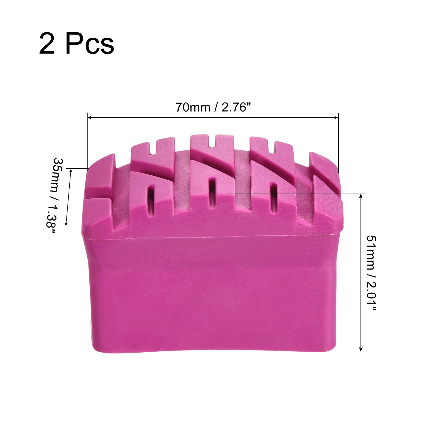 2Pcs, Rubber Steep Ladder Accessories Non-Slip Feet Mat Thicken Pad Cover Red