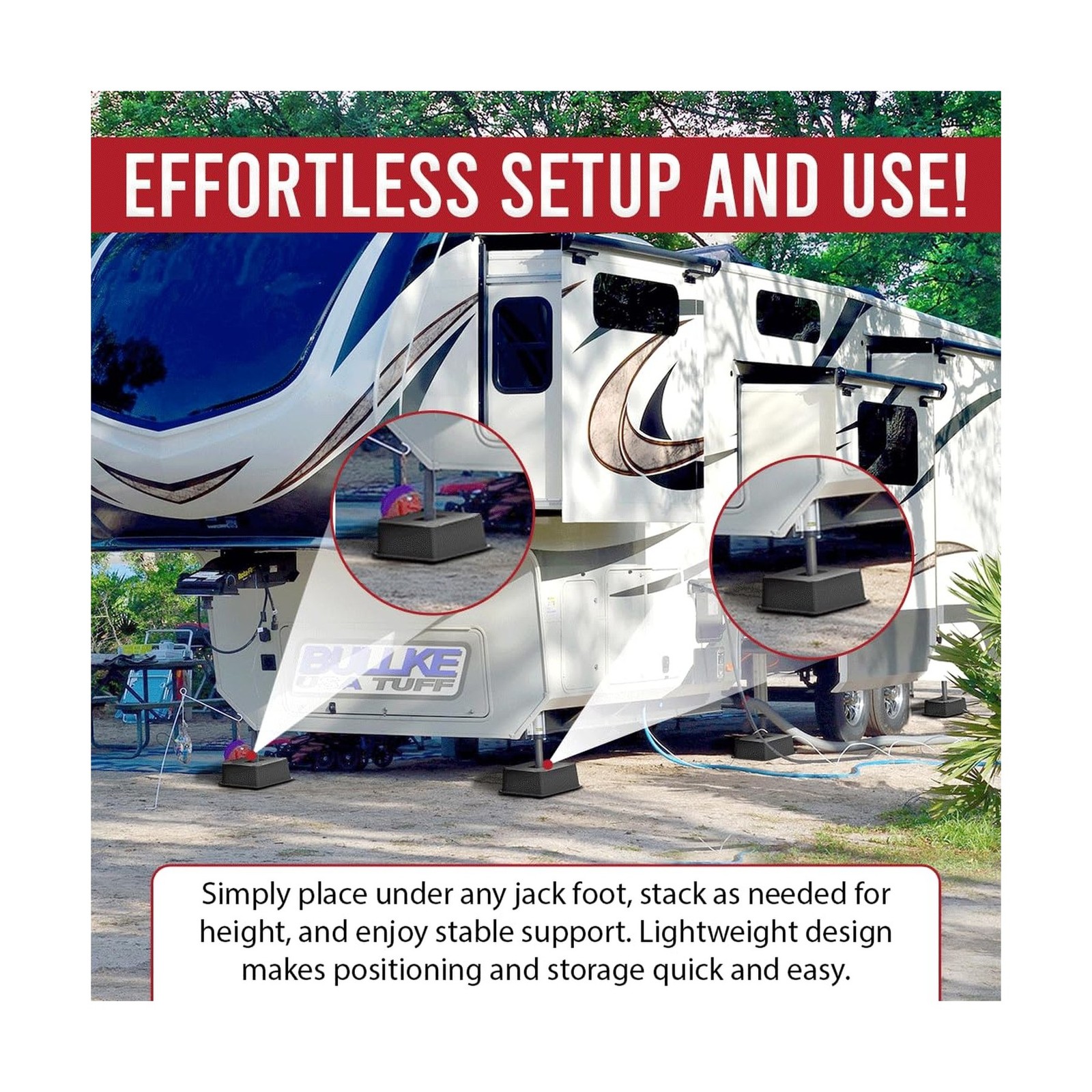 USA-Made Trailer Jack Blocks |Up to 18,000 lbs.| Heavy Duty RV Leveling & Sta…