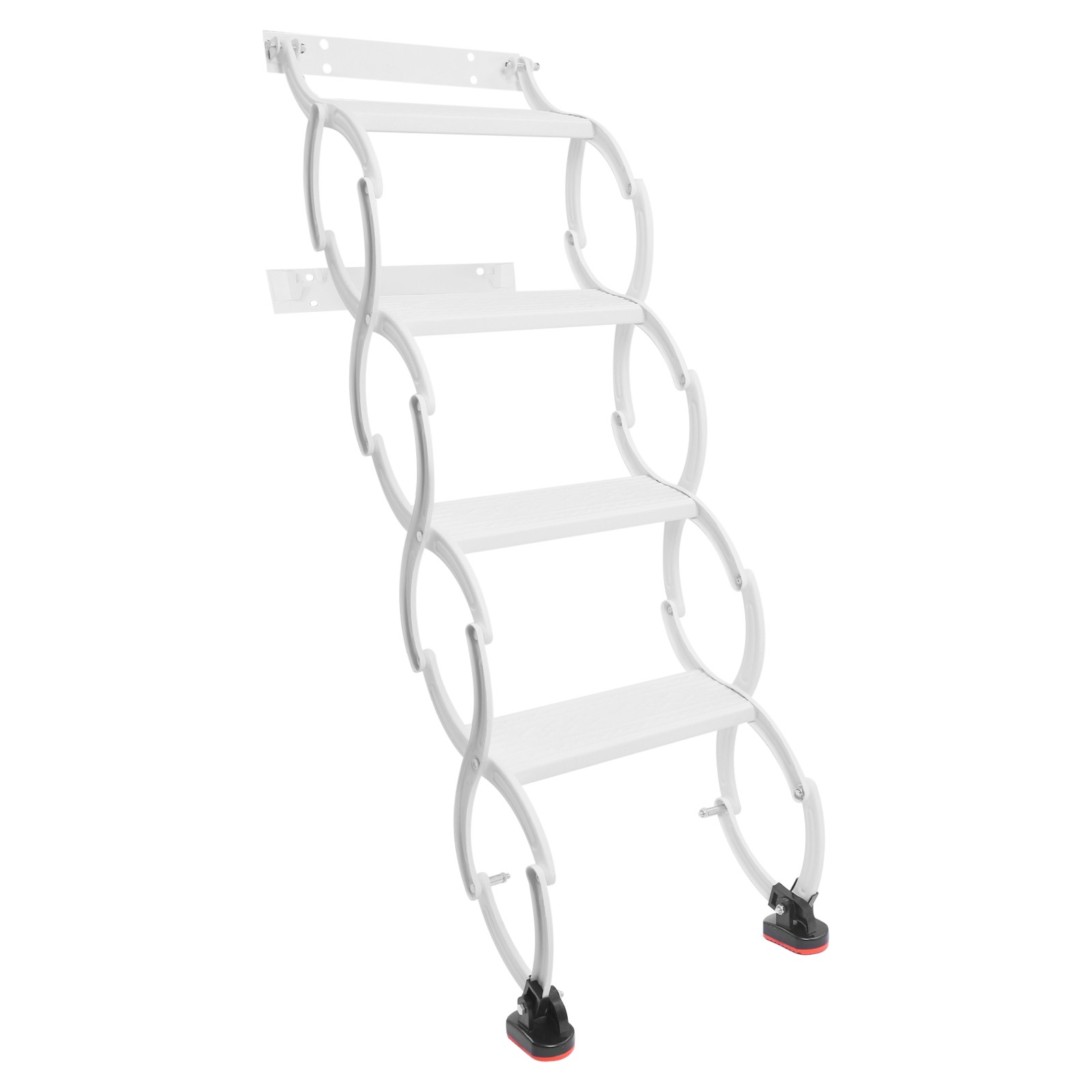 Telescoping Step Ladders Retractable Folding Stair Wall Mounted Folding Ladder