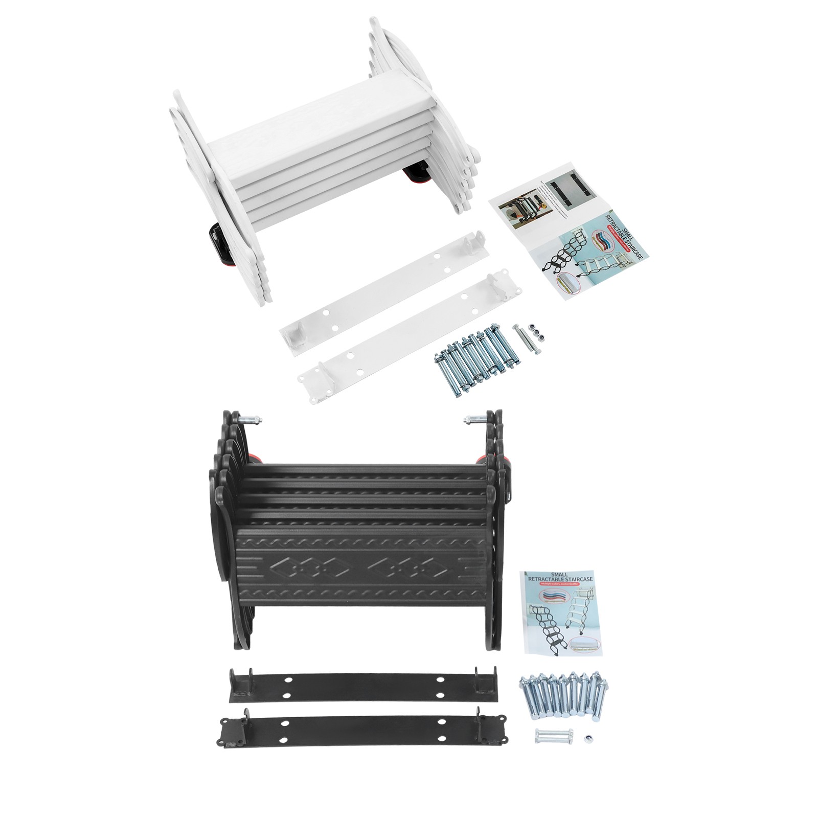 5 Step Wall Mounted Folding Ladder Telescoping Ladders Retractable Folding Stair