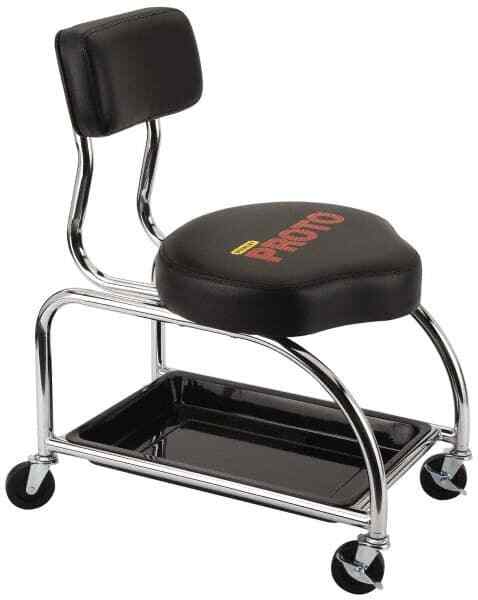 Proto 500 Lb Capacity, 4 Wheel Heavy-Duty Tool Trolley Chrome Steel, 9-1/2″ L…