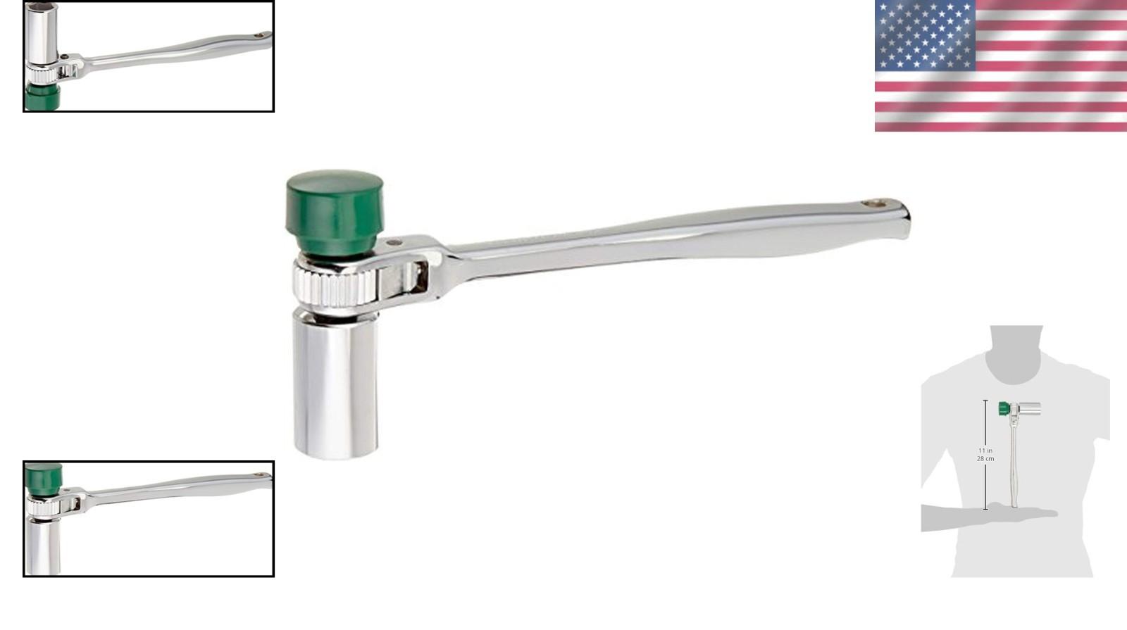 Heavy-Duty 4482 Scaffold Ratchet with Single Pawl & Integrated 7/8″ Socket