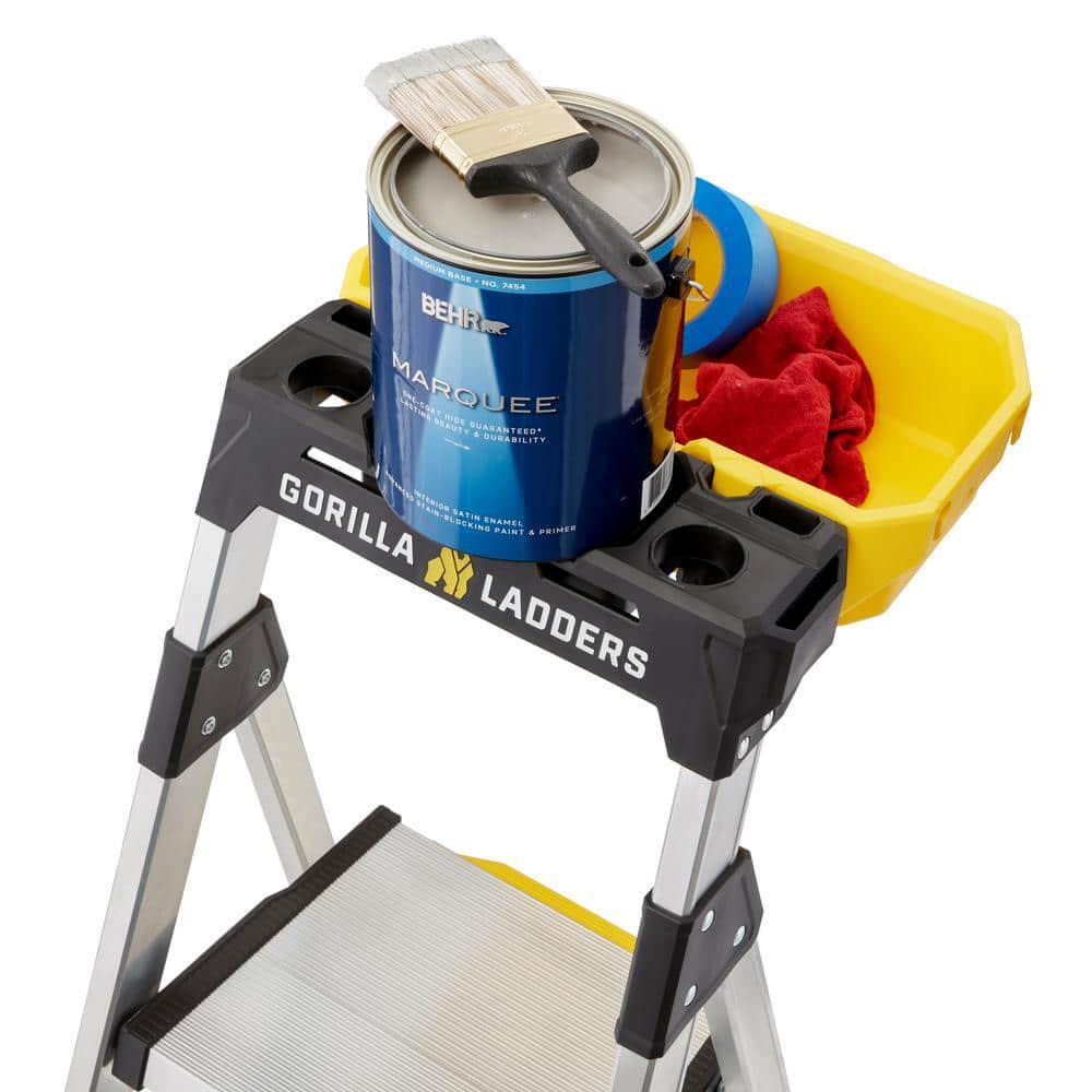 Ladder 5.5 ft Aluminum Dual Platform Project Bucket 300 lb. Capacity IA Rating