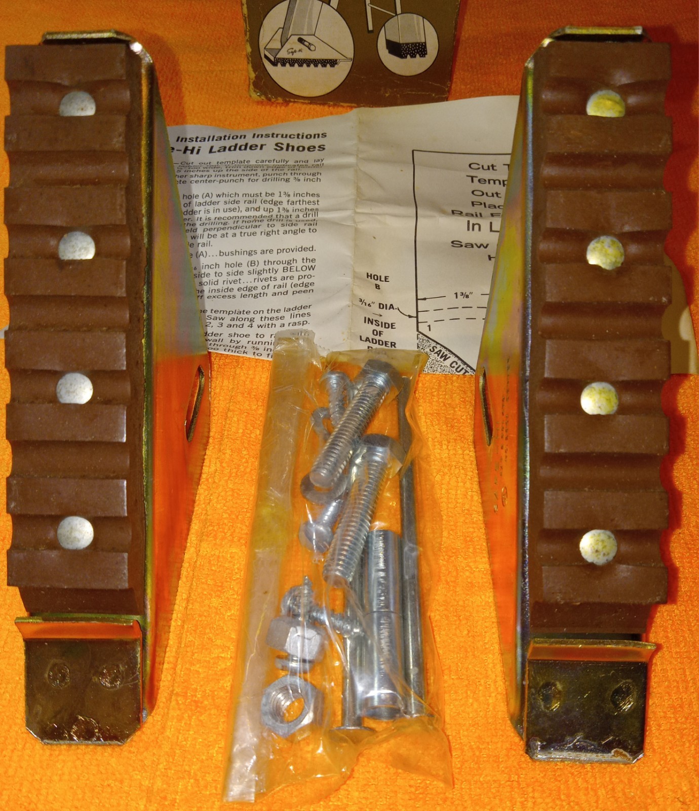 Vintage , Safe-Hi Ladder Shoes #2601 in Original Box w/Instructions New In Box.