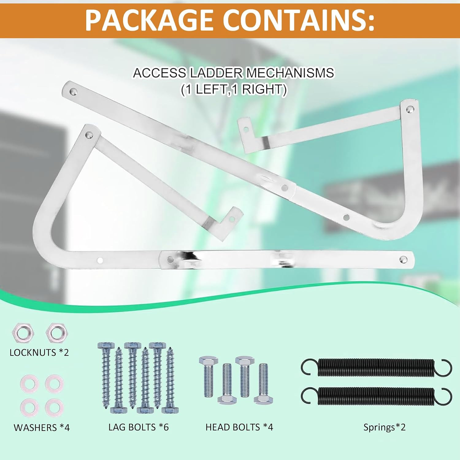 Replacement Attic Ladder Hinge Arm Kit for Werner Models | Mk 1-5, A2208, A2210,