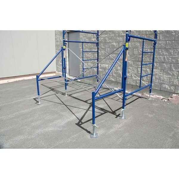 24 in. Adjustable Scaffold Leveling Jack – Galvanized Steel, Heavy Duty (4-Pack)