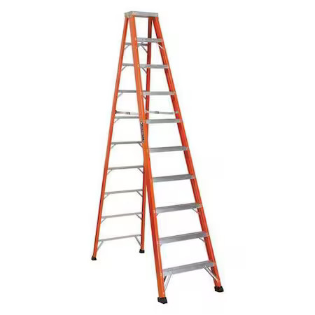 Louisville Fs1310hd 10 Ft Fiberglass Stepladder, 375 Lb Capacity