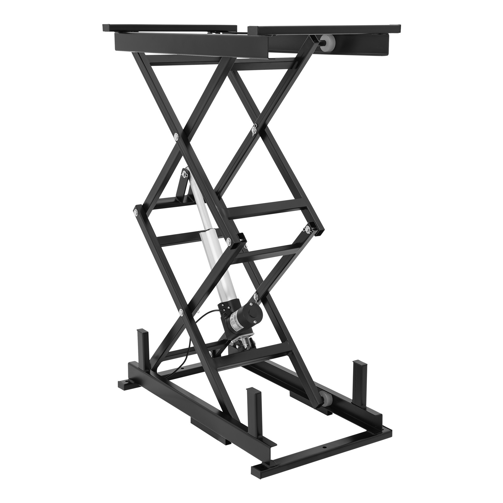 Electric Scissor Lift Table Hydraulic 140lbs Capacity Adjustable Height Foldable