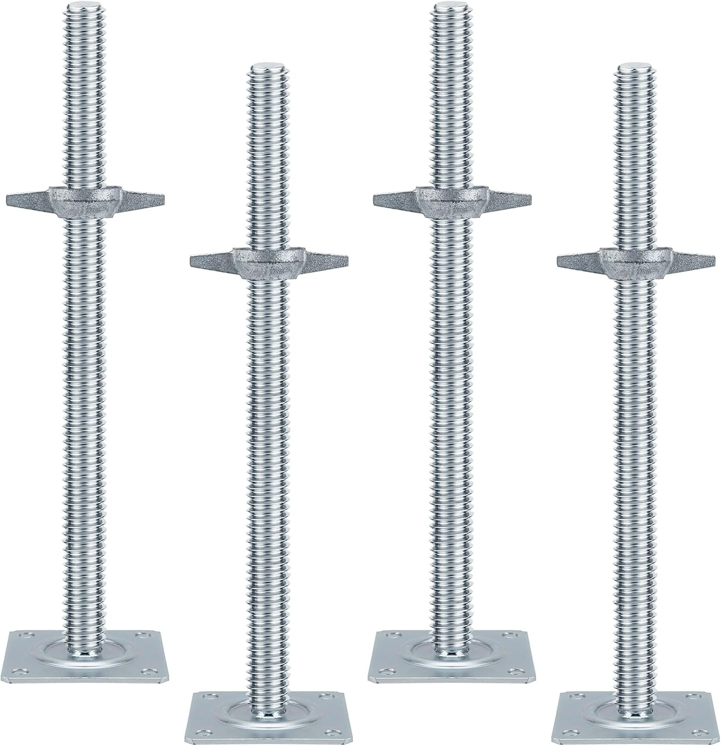 18″ Scaffold Adjustable Leveling-Jack Parts – Galvanized Solid Threaded Rod Sca