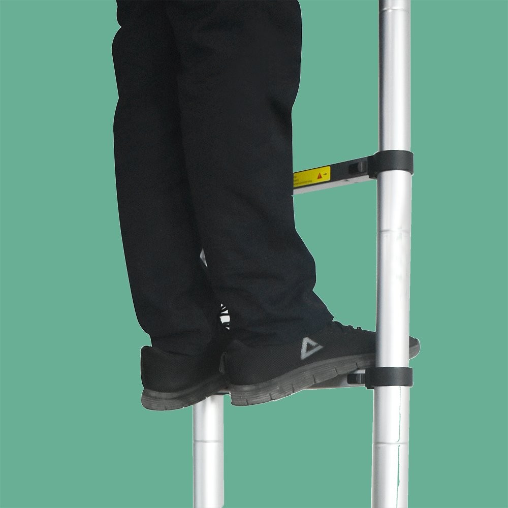 12.5ft Telescopic Step Ladder Aluminum Multi Purpose Extension Ladder Heavy Duty