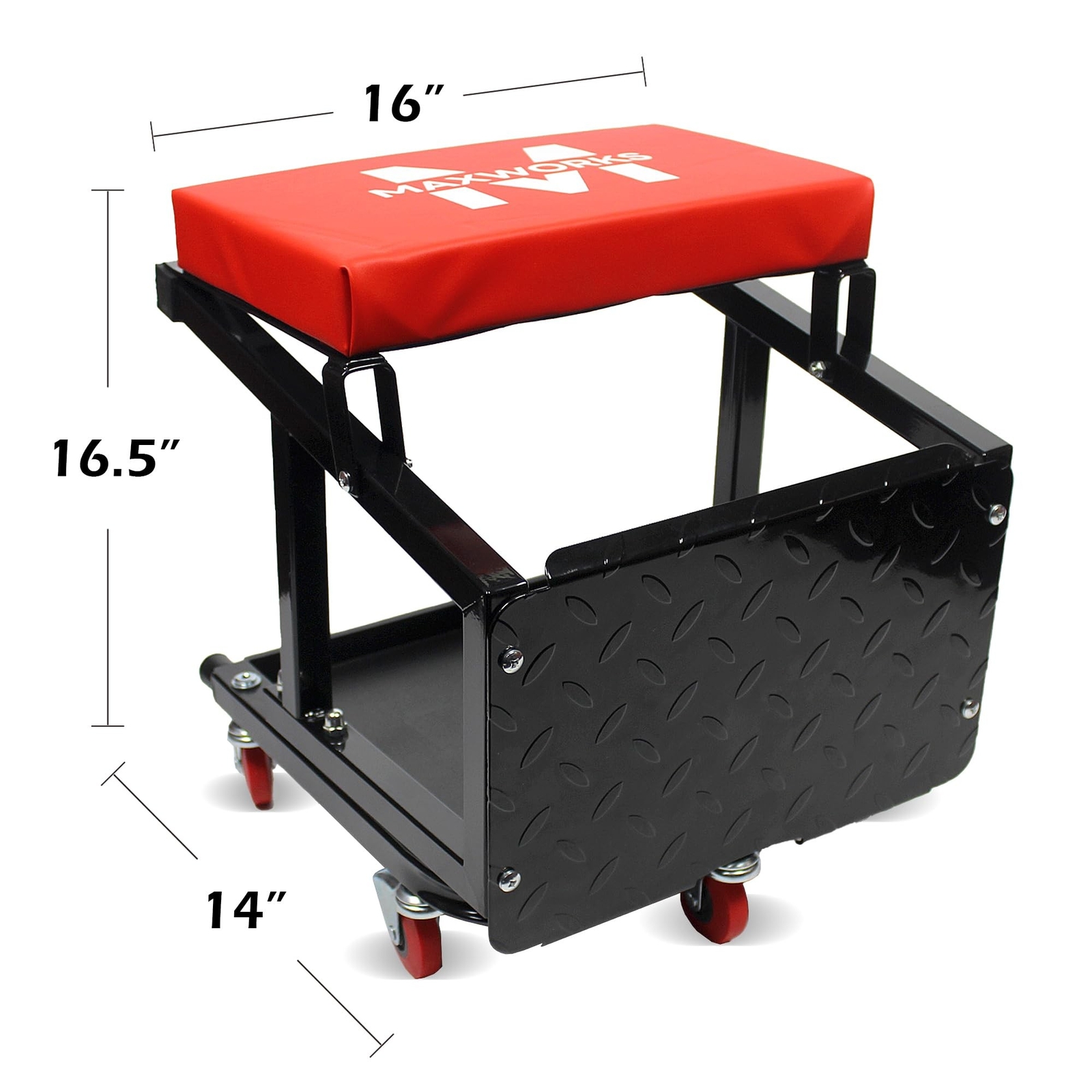 MaxWorks 50880 Garage Creeper Seat and Stool Combo, Workshop Seat with 300 Lb…