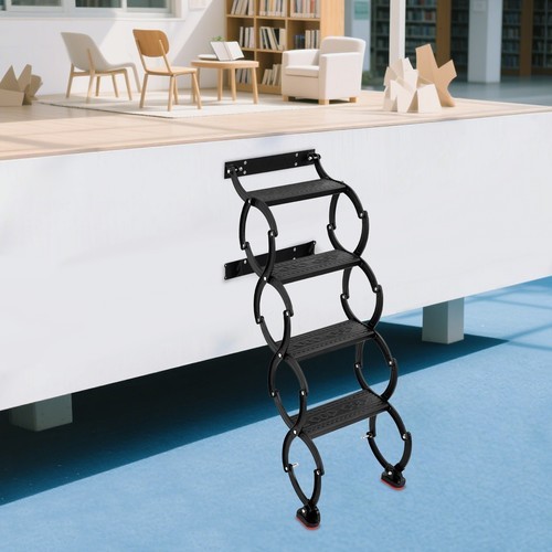Wall Mounted 4 Step Folding Ladder TelescopingLadders Retractable Folding Stair